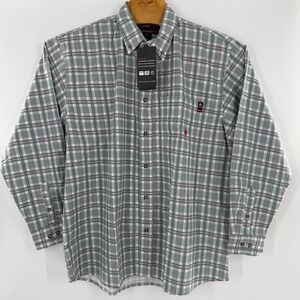 Forge FR Mens XL Green Plaid Flame Resistant Work Shirt NFPA 2112 CAT 2 NWT